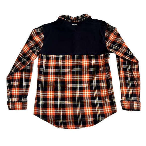 Handup Apparel Flextop Flannel Orange and Blue - Picture 3 of 3